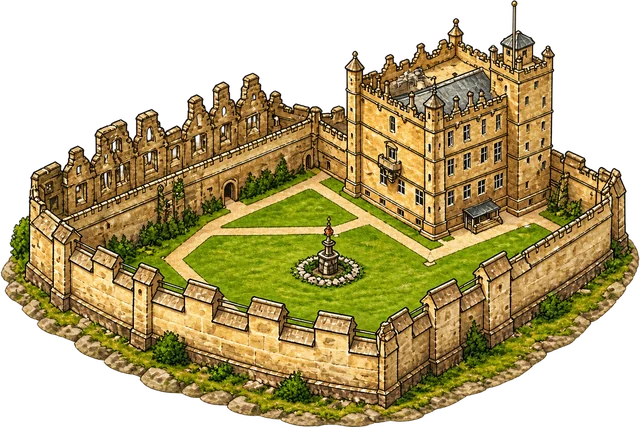 Illustrated adventure version of Bolsover Castle
