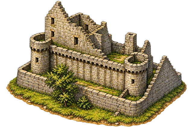 Illustrated adventure version of Craigmillar Castle