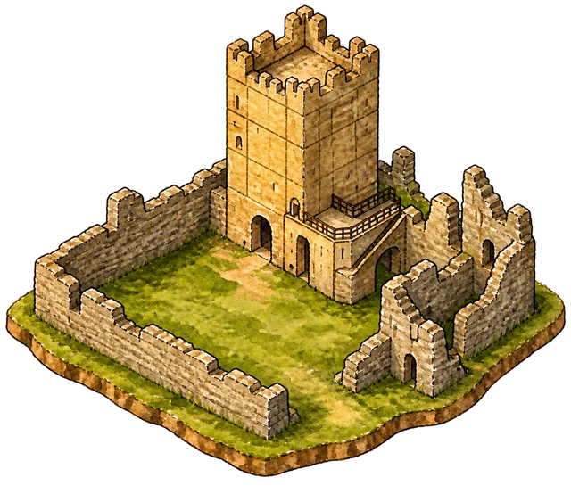 Illustrated adventure version of Richmond Castle