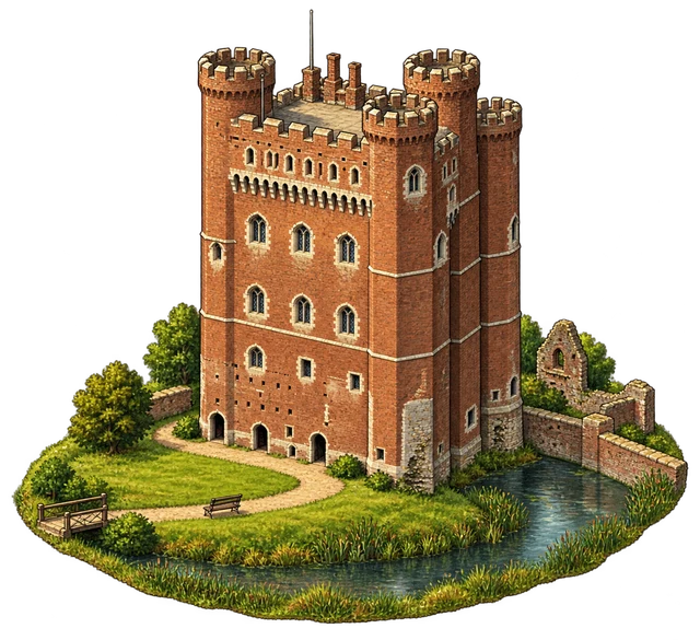 Illustrated adventure version of Tattershall Castle