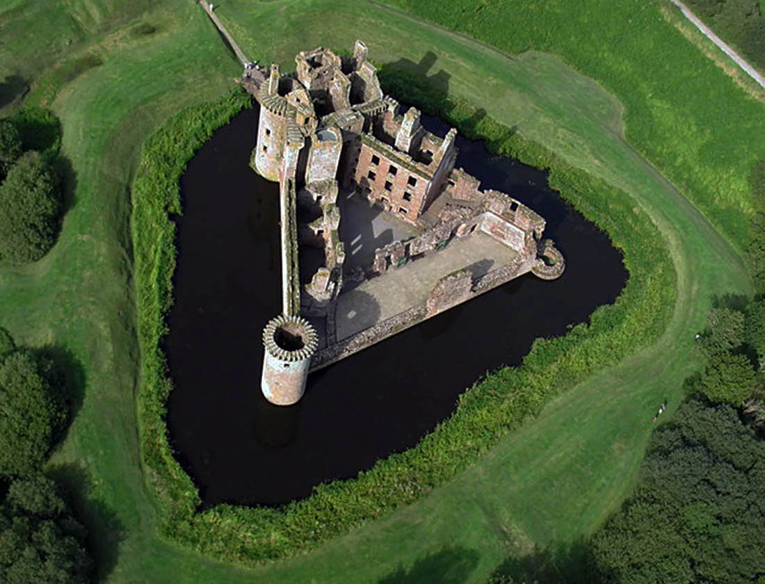 Exterior view of Caerlaverock Castle
