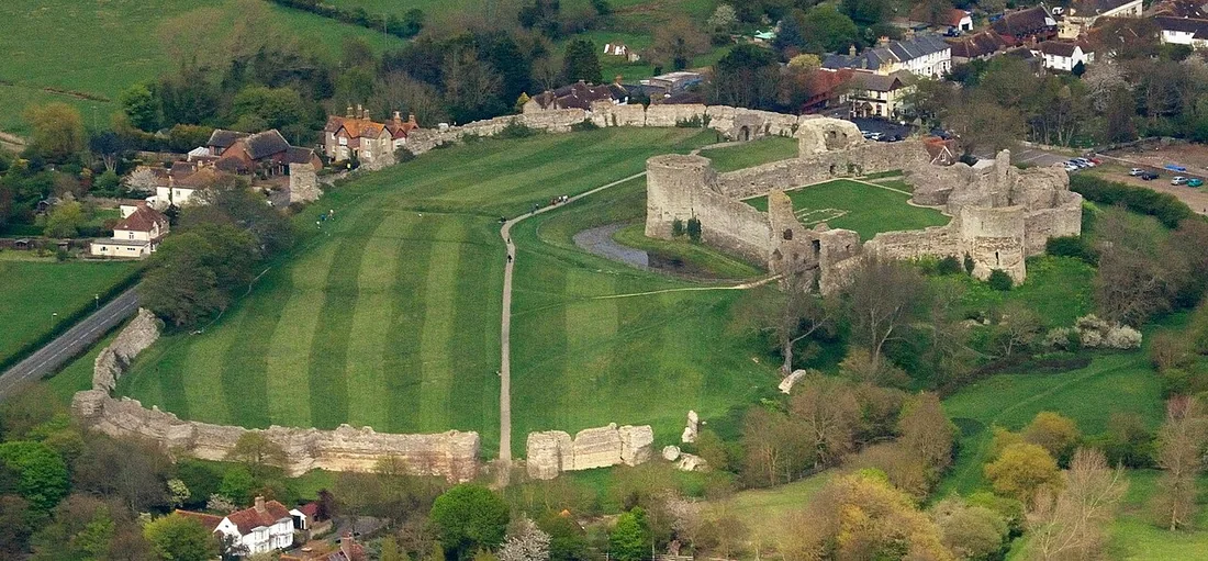 Exterior view of Pevensey Castle