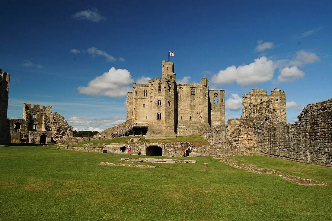 Exterior view of Warkworth Castle